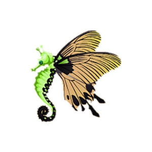 Lime Butterfly Seahorse